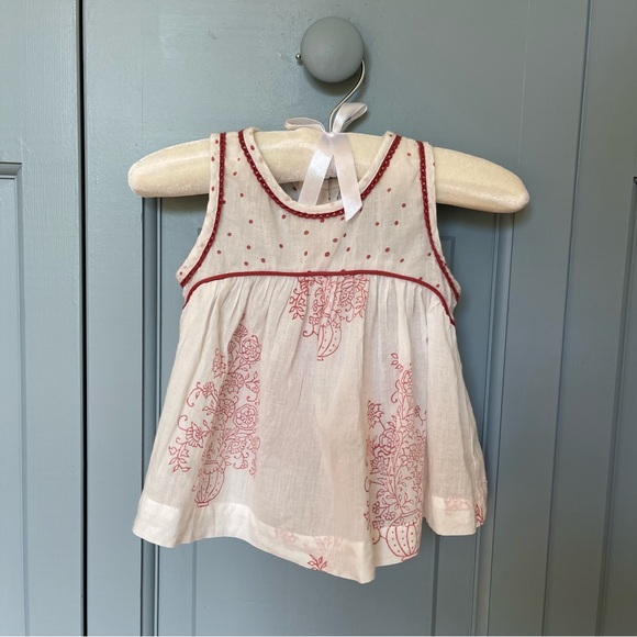Lali Kids floral linen spring dress set with matching bloomers. Size 12 m - Picture 4 of 7